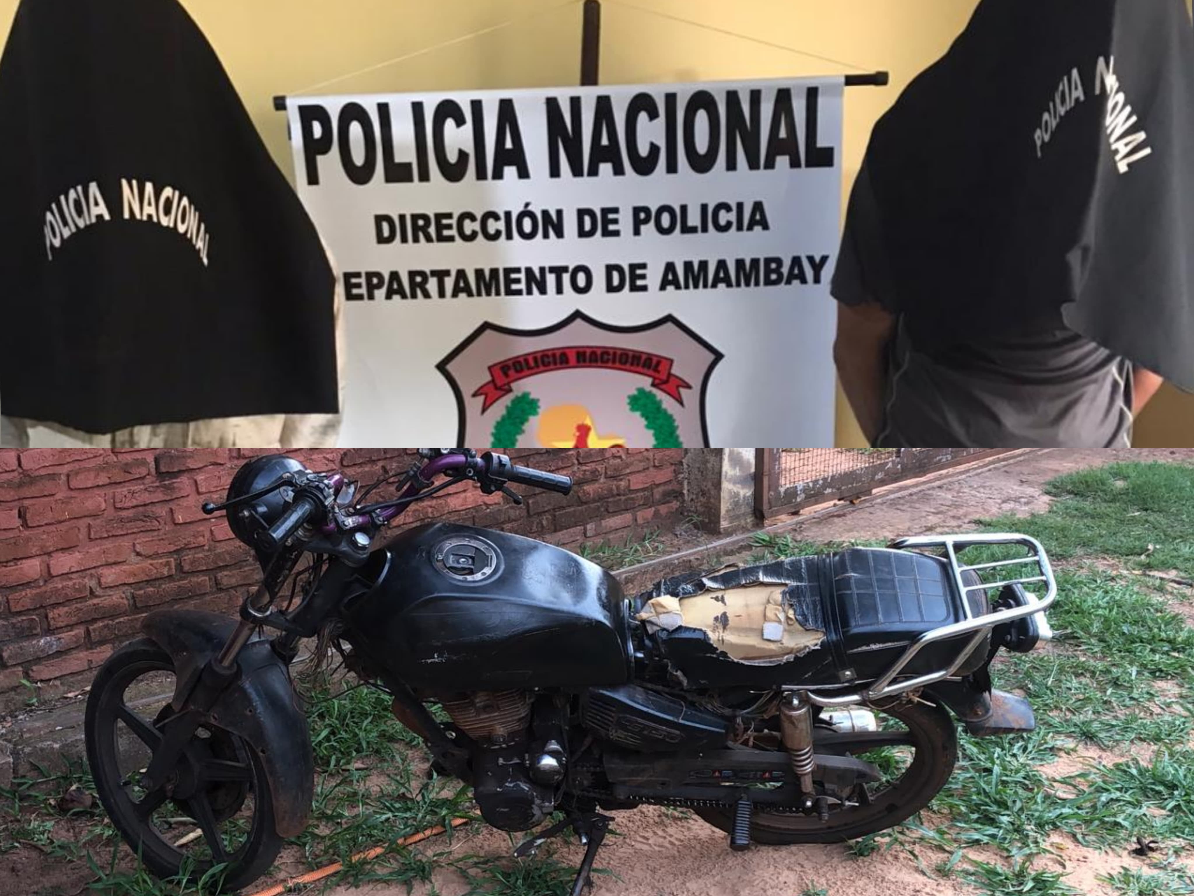 Dos hombres fueron detenidos por poseer motocicleta con serie de chasis borrado