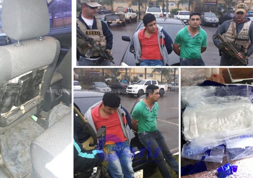 Dos personas detenidas con cocaína en la terminal de Pedro Juan