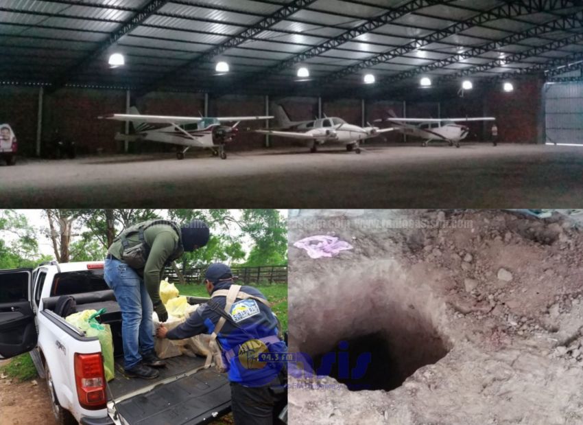 Desbaratan banda de narcos, hallan 400 kilos de cocaína y varias avionetas