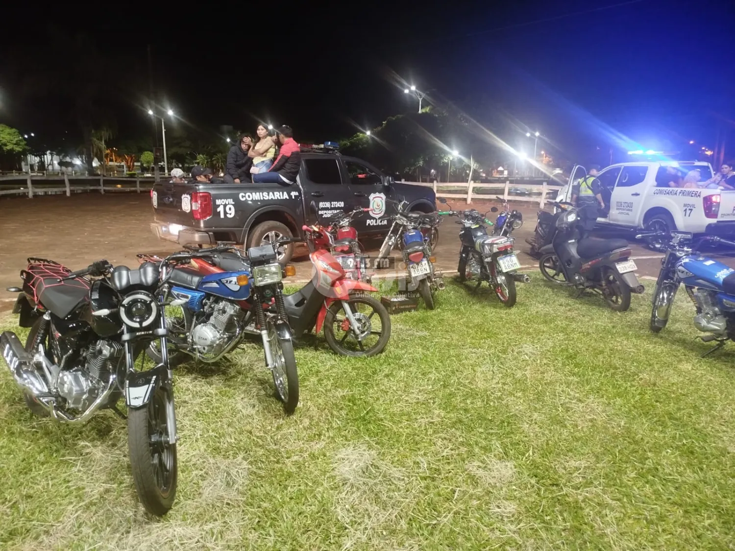Policía aprehende a 12 personas e incauta motocicletas en operativo nocturno en la Laguna Punta Porã