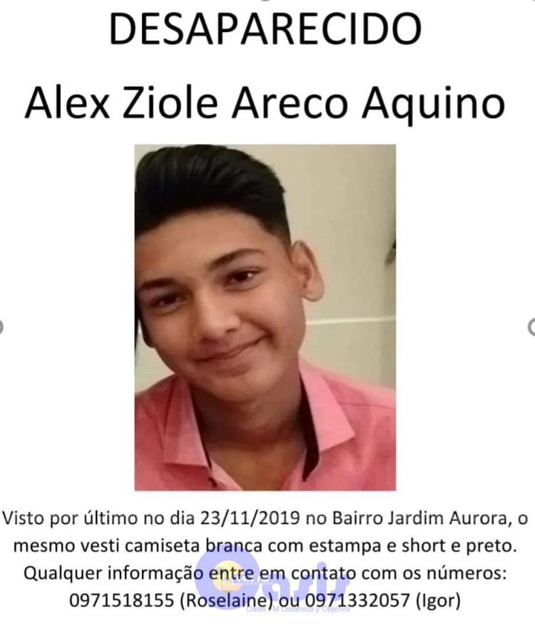 Denuncian desaparición de un menor en Pedro Juan