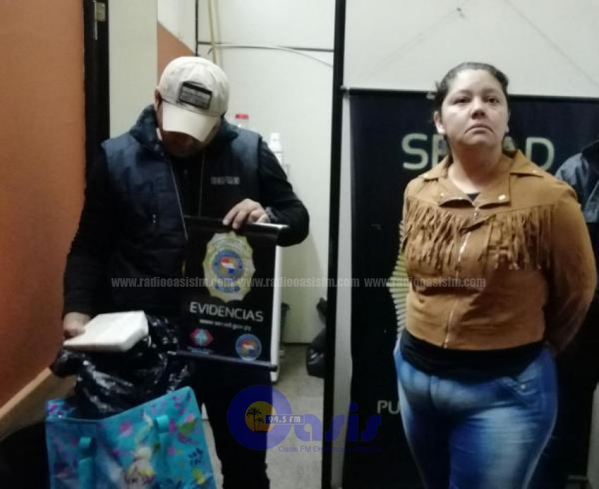 Detienen a una mujer que llevaba cocaína de Asunción a PJC
