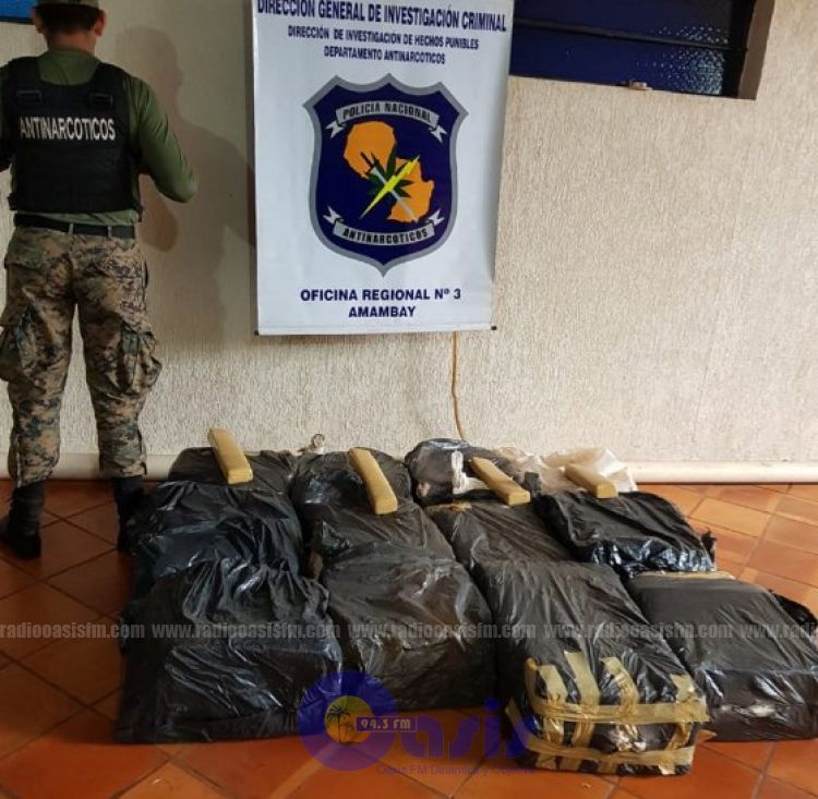Hallan 321 kilos de marihuana en Pedro Juan
