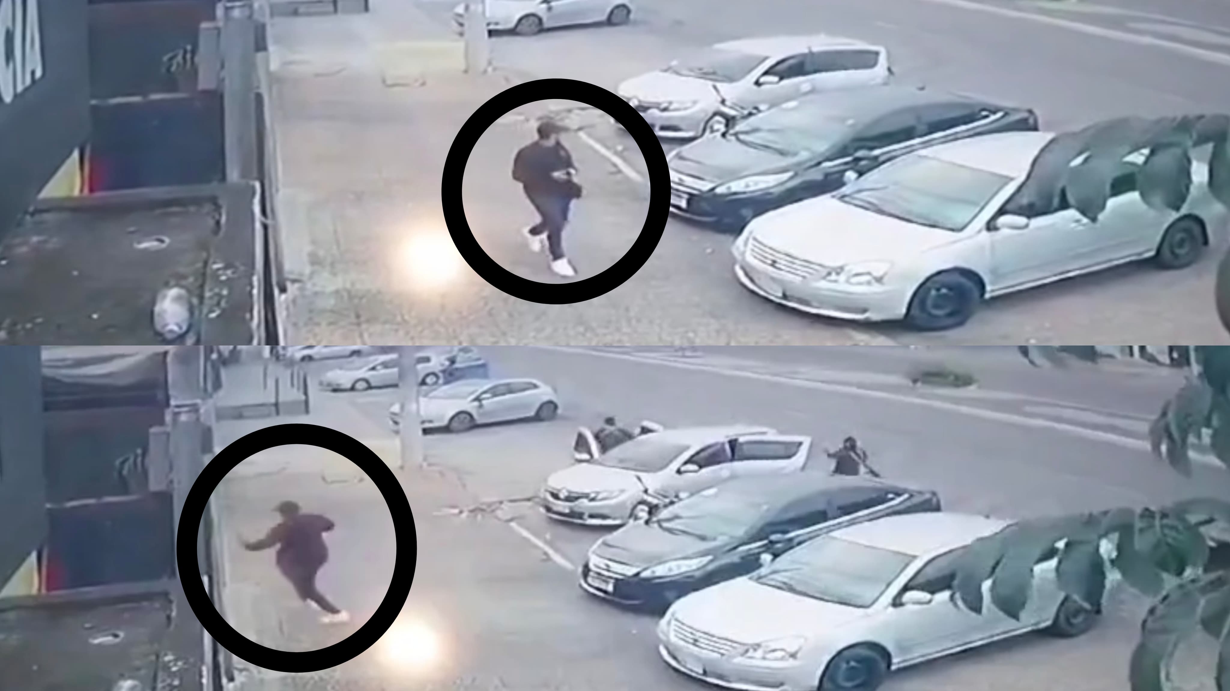 Sintió que algo no andaba bien, divisó a tres hombres y corrió por su vida