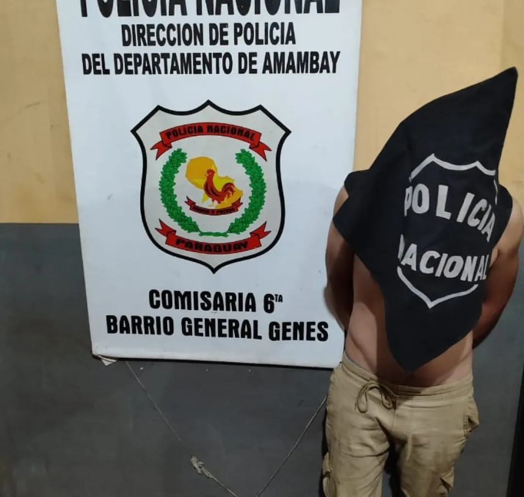Joven agresor fue aprehendido por la Policía Nacional