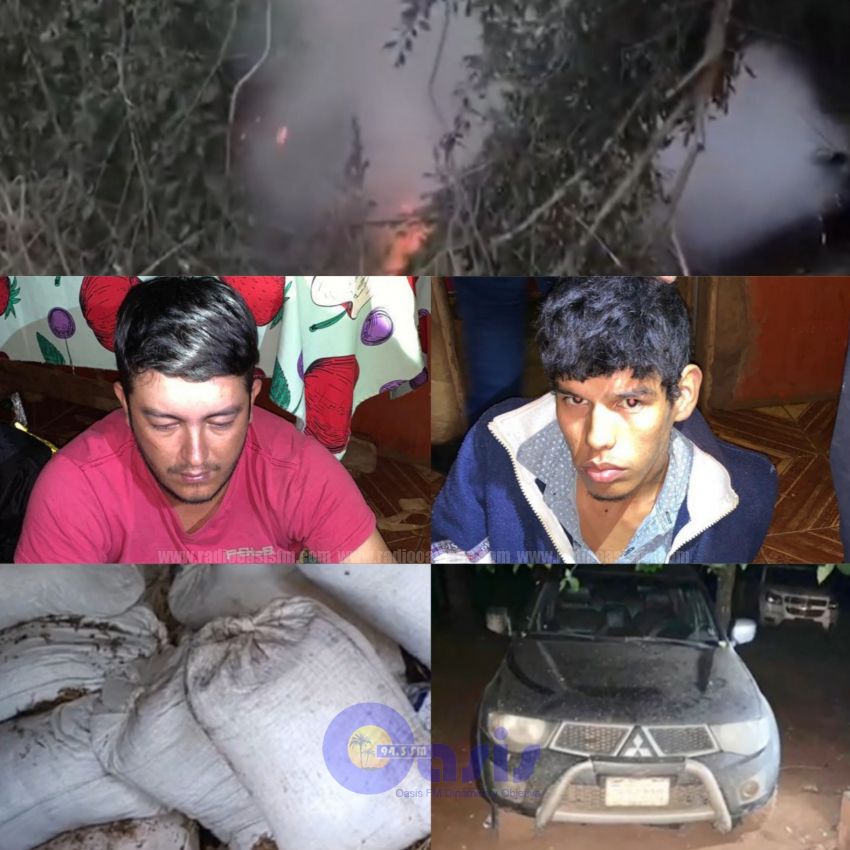 Destruyen marihuana, dos personas detenidas en operativo en Zanja Pyta
