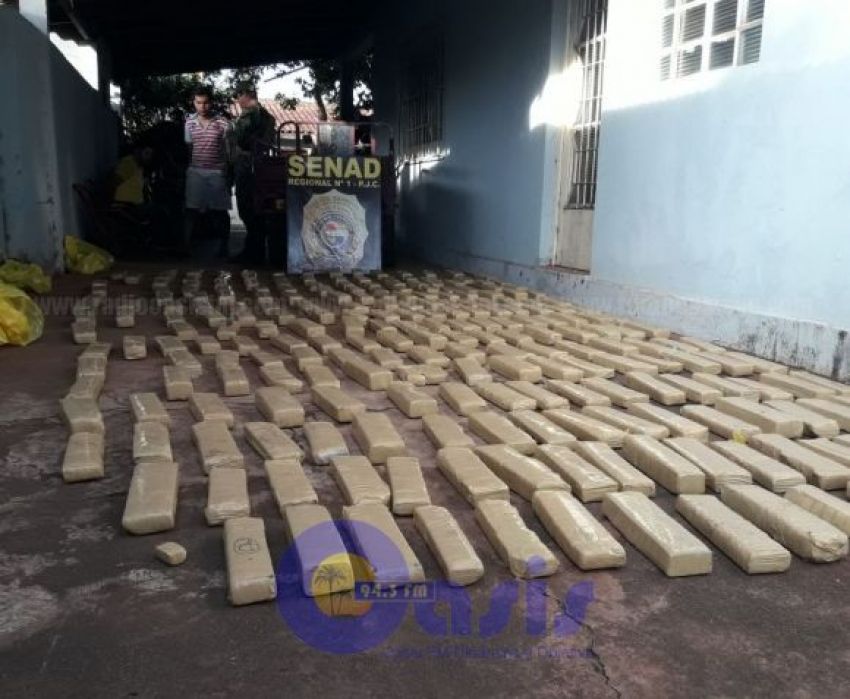 Hallan 193 kilos de marihuana durante allanamiento en barrio Guaraní