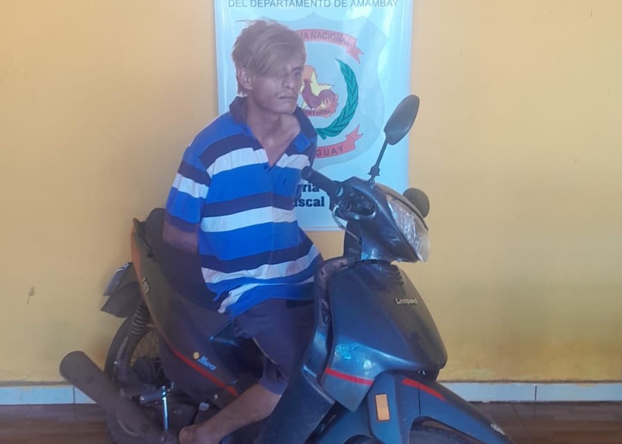 Ofrecía una moto hurtada por Gs. 50.000 pero fue aprehendido por la Policía