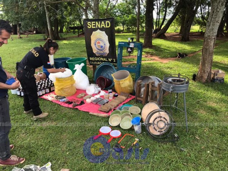 Desmantelan laboratorio de drogas en Minga Guazú