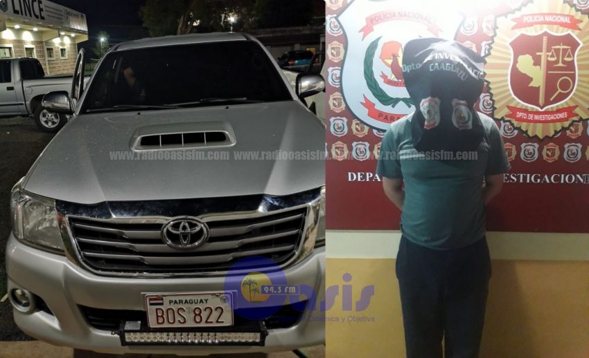 Detienen a un hombre con camioneta clonada en Caaguazú