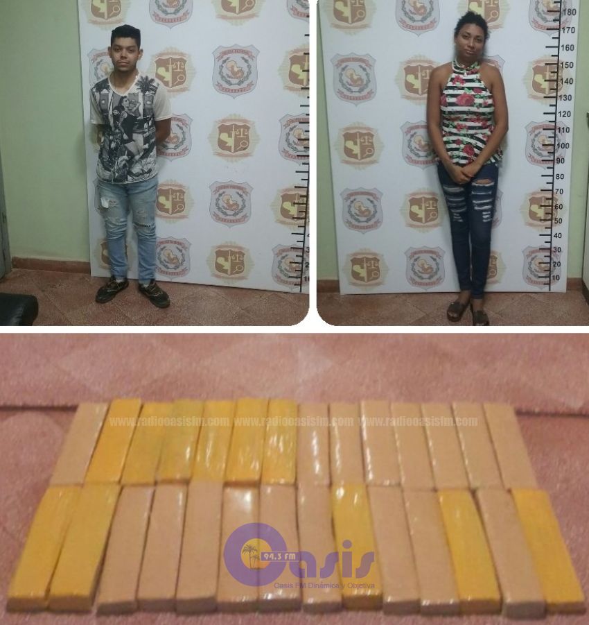 Taxista brasileño y una joven caen con marihuana en PJC