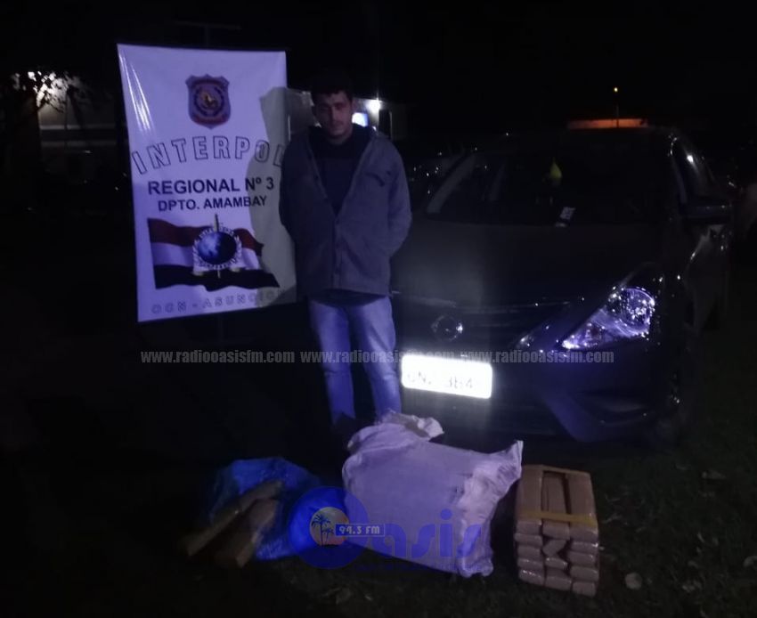 Interpol detiene a brasileño con droga en Pedro Juan