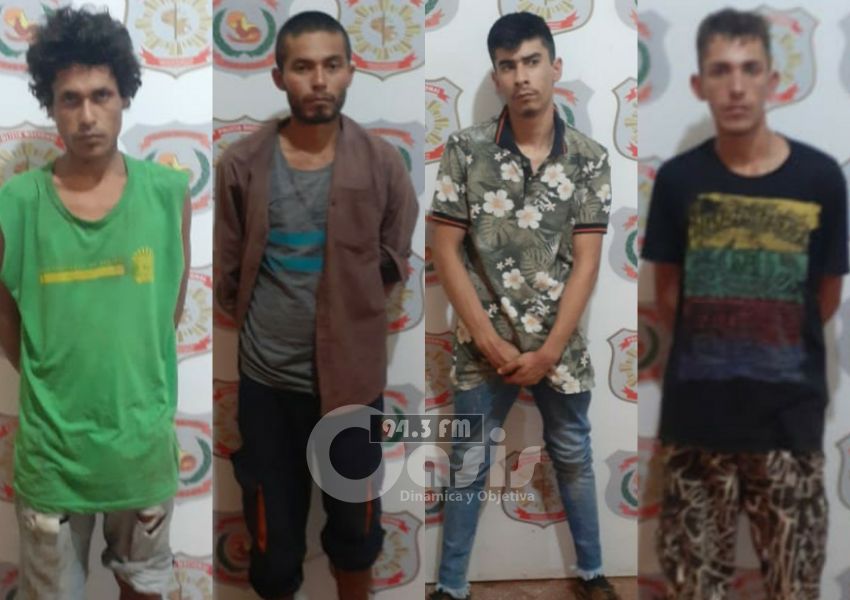 Cuatro supuestos ladrones de moto fueron detenidos en Pedro Juan