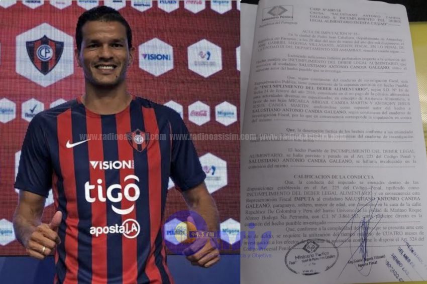 "Chano Candia "  jugador de Cerro Porteo fue imputado por fiscal en Pedro Juan