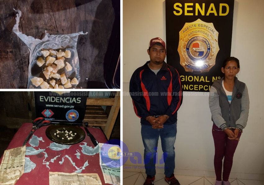 Detienen a pareja de microtraficates que ofertaban crack en Concepción