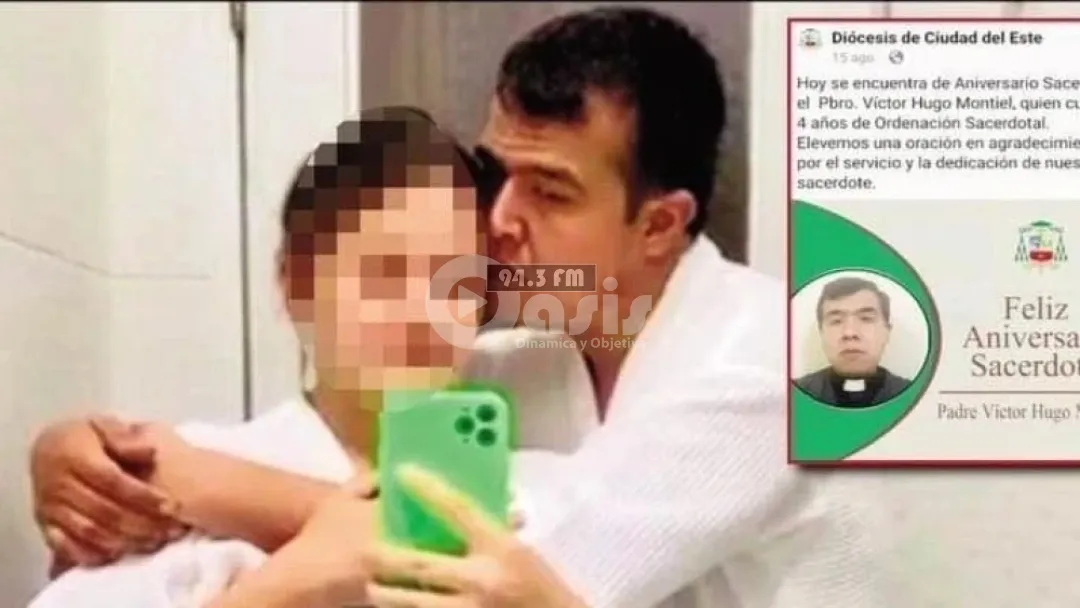 Diócesis de Ciudad del Este investiga a sacerdote tras viralización de foto con una mujer