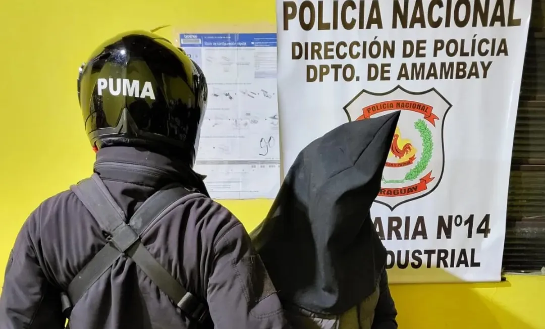 Hombre con antecedentes fue aprehendido durante control policial en el barrio Defensores del Chaco