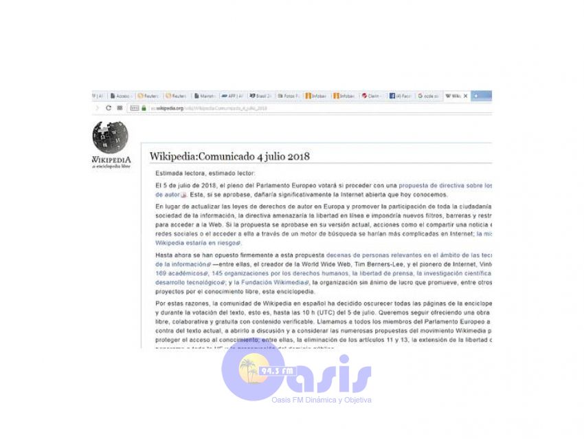 Wikipedia en polaco, español e italiano, sin servicio en protesta
