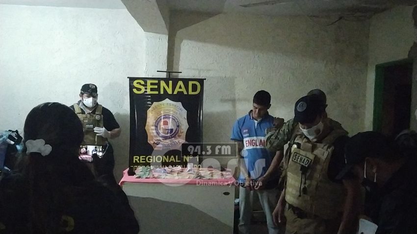 Senad allanó boca de fumo que realizaba Delivery en Pedro Juan