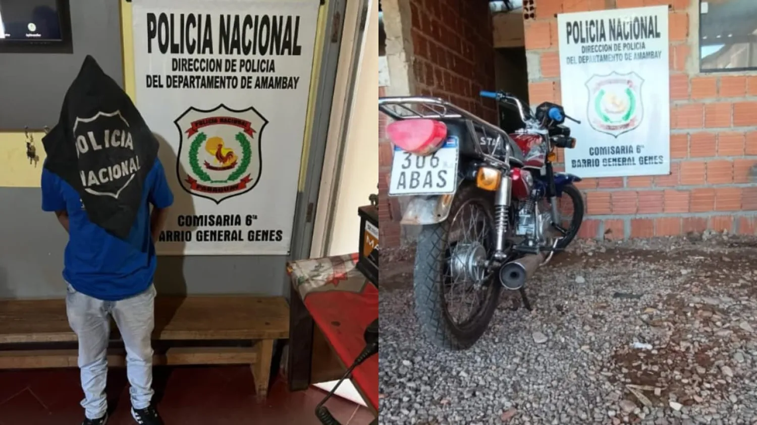 Motociclista sin licencia es aprehendido durante control policial en el barrio General Genes