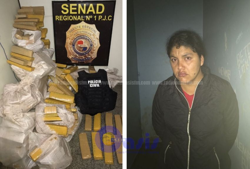 Senad y Policía Civil en allanamiento  incautan marihuana