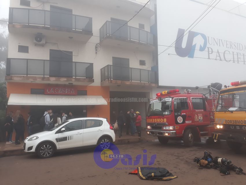 Incendio en un departamento en Pedro Juan