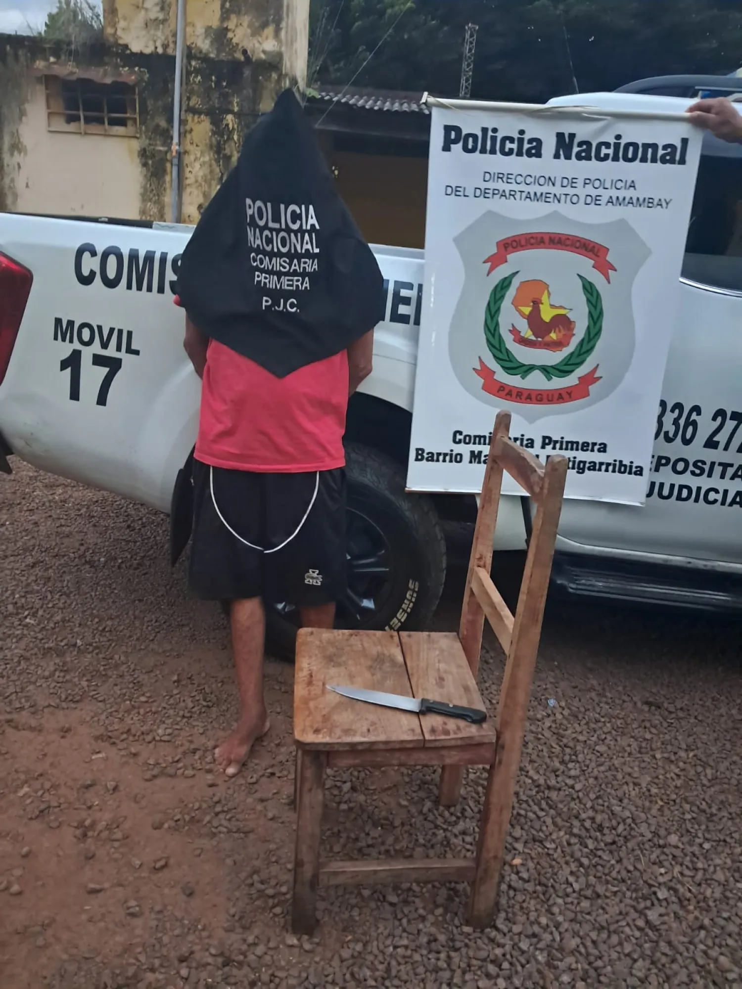 Detienen a hombre por interrumpir misa armado con cuchillo en iglesia de Pedro Juan