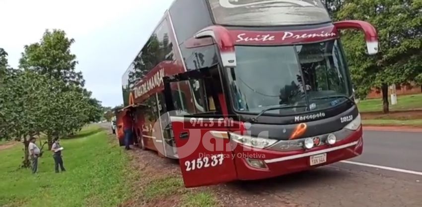 Raptan y saquean ómnibus que trasladaba encomiendas a Pedro Juan