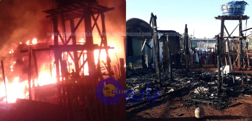 Precarias viviendas fueron afectadas por incendio en Pedro Juan