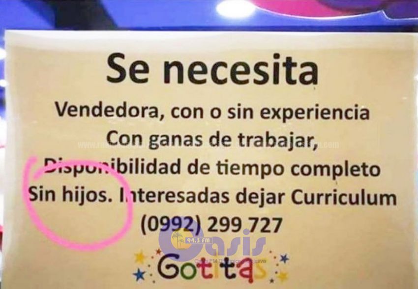 Oferta laboral discriminatoria