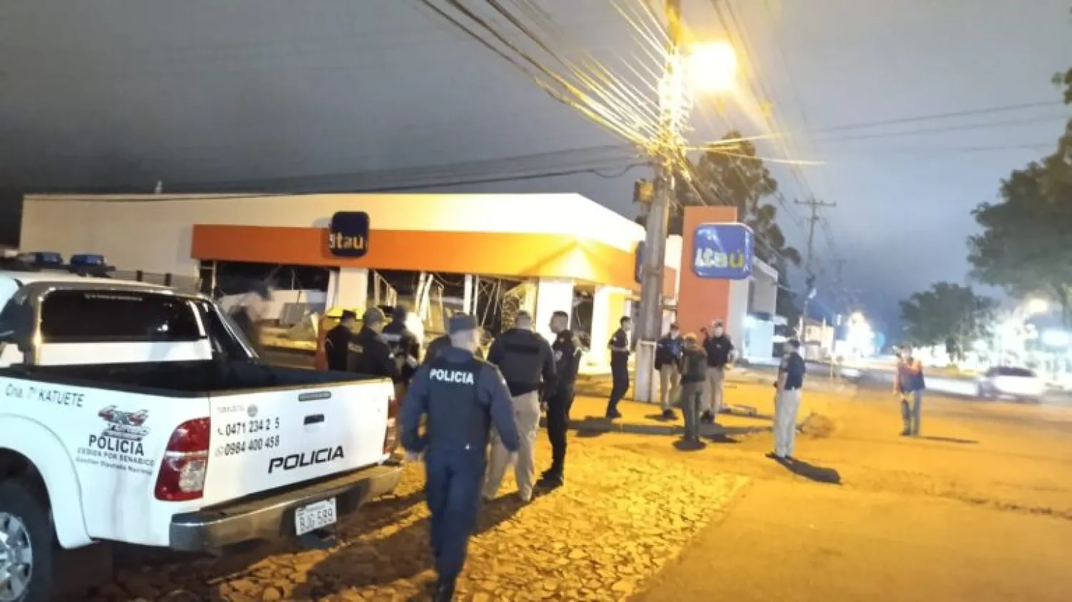 Asalto tipo comando en Katueté: hacen volar sucursal del banco Itaú con explosivos