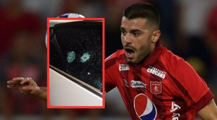 Atacan a tiros en Colombia el auto de un futbolista