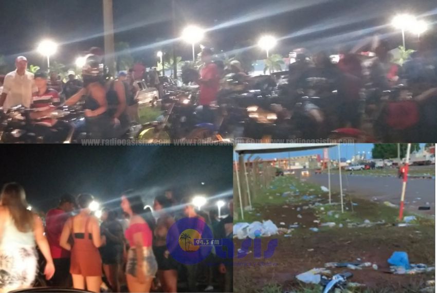 Borrachos, peleas y basuras fue el resultado del encuentro de motociclistas en Pedro Juan