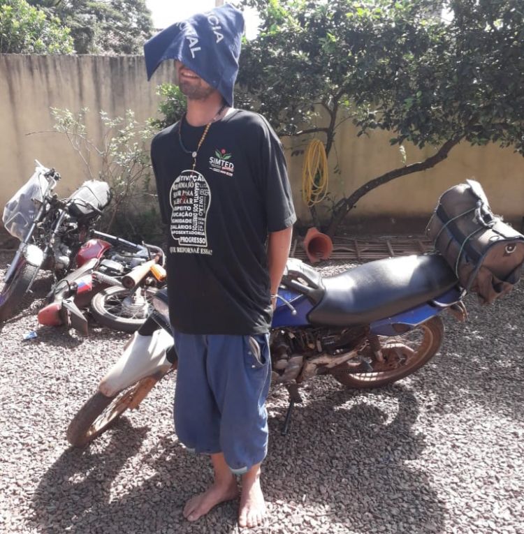 Luego de intentar robar una moto  brasileño cayó preso en Pedro Juan