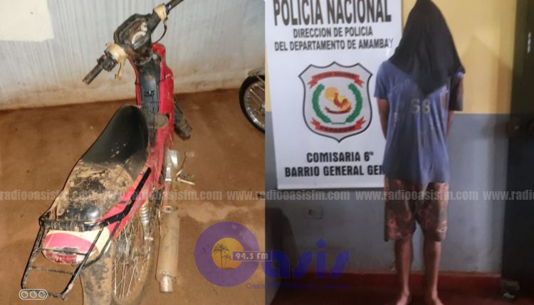 Detienen a supuesto asaltante en Pedro Juan