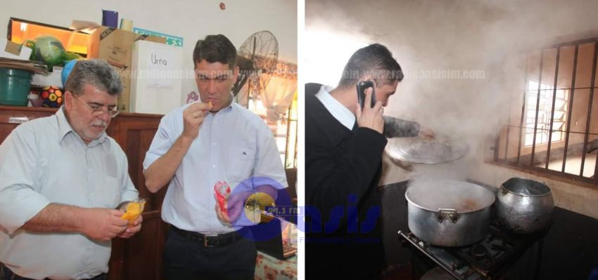 Gobernador de Amambay  visita escuelas y comprueba mala calidad de merienda escolar