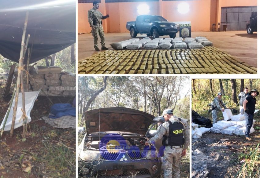 Más de una toneladas y media de marihuana fue incautada por la Senad en zona de Bella Vista