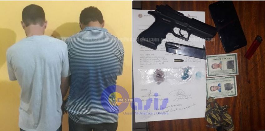 Detienen a dos brasileños con arma y drogas en Pedro Juan