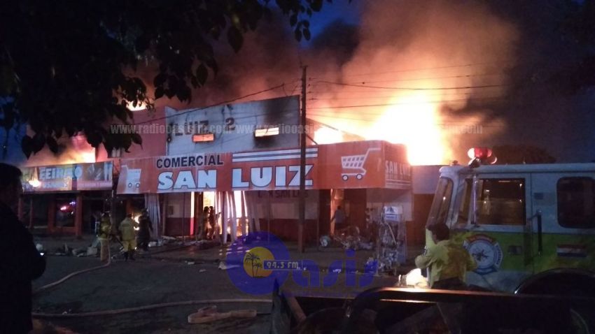 Incendio de gran magnitud en Pedro Juan Caballero