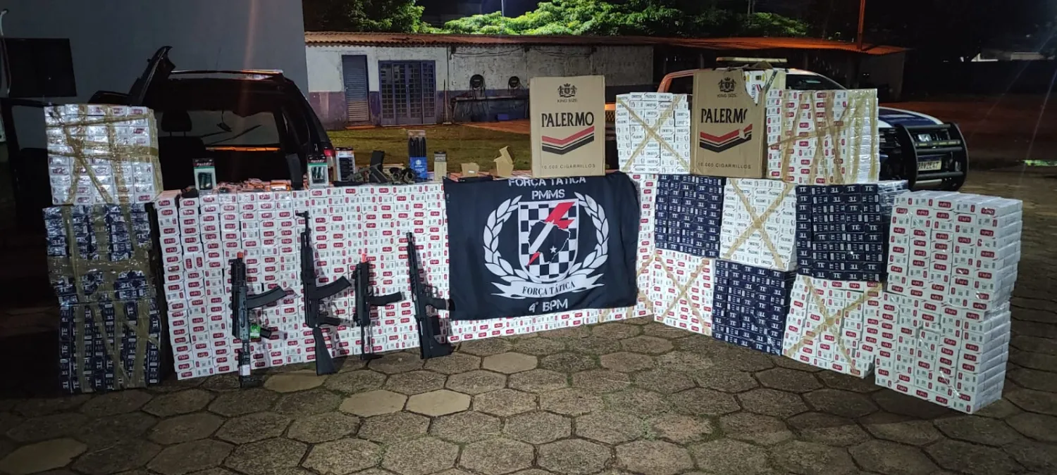 Incautan carga de cigarrillos y armas de airsoft tras persecución en la Línea Internacional