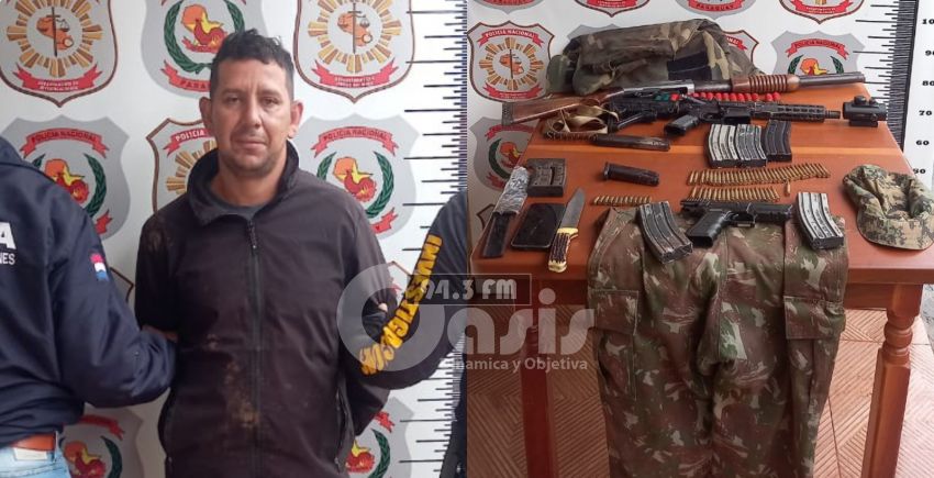 Incautan fusil y detienen a supuesto peligro sicario en Capitán Bado.