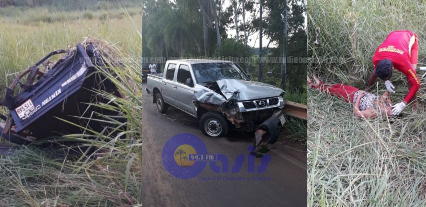 Paí involucrado en accidente rutero en zona de Pedro Juan dio positivo  al alcotest