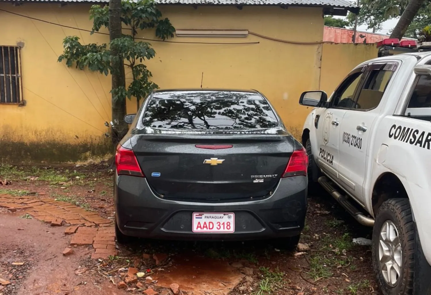 Policía recupera vehículo robado en Brasil y abandonado en Pedro Juan