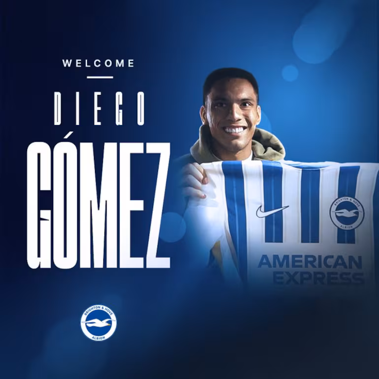 Brighton de la Premier League presentó a Diego Gómez