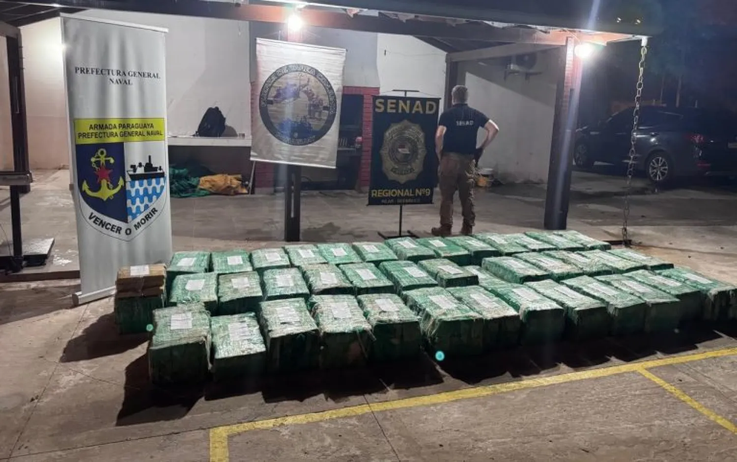 Causan pérdida de USD 472.000 con decomiso de más de 1 tonelada de droga en zona ribereña de Ñeembucú