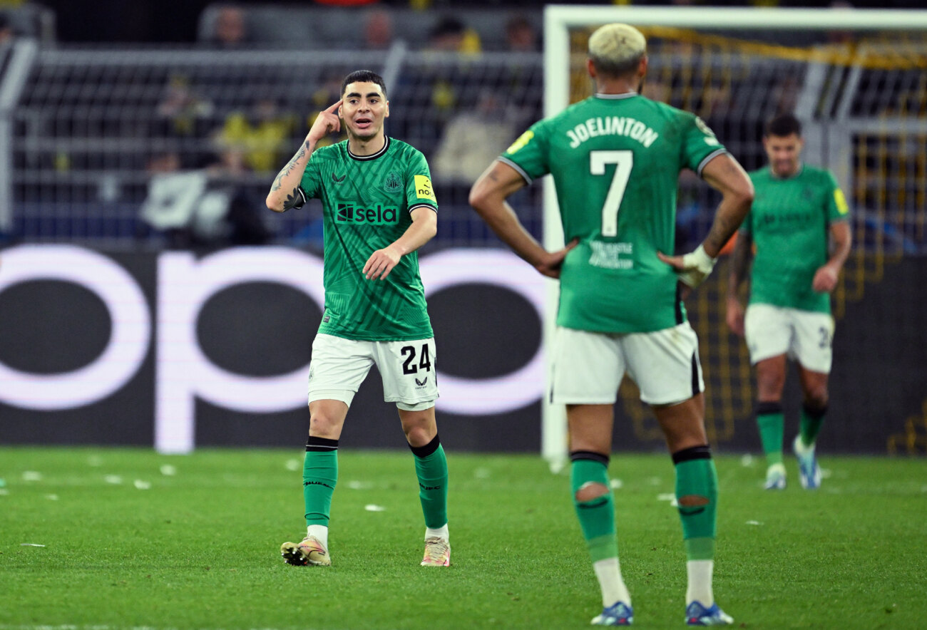 El Newcastle de Almirón cae ante el Dortmund y se complica en la Champions