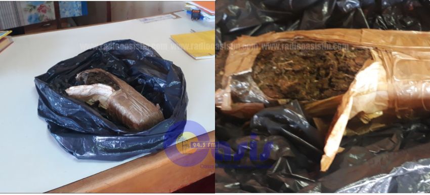 Encuentran paquete de marihuana en patio de escuela en Pedro Juan