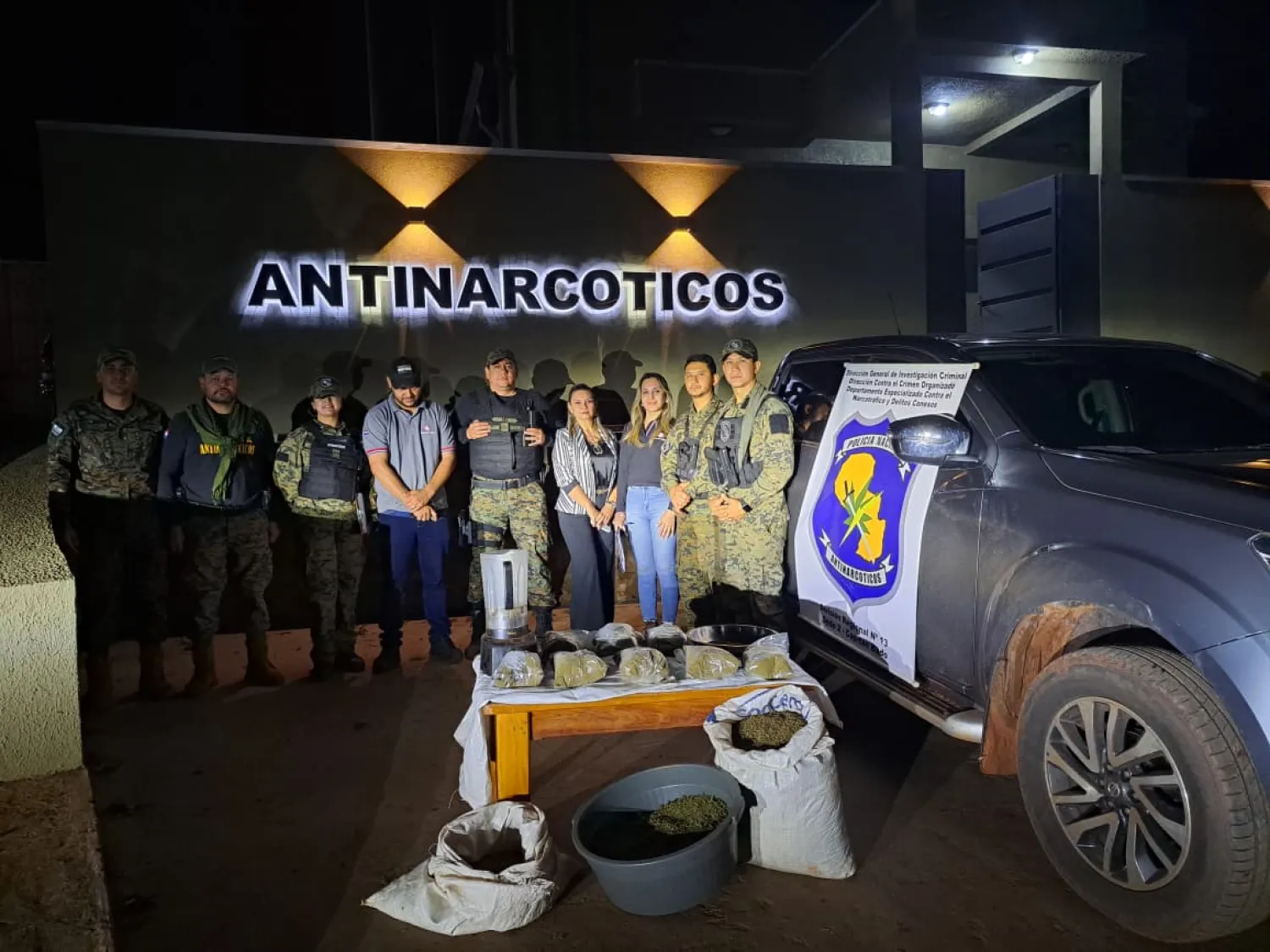 Senad y Fiscalía desmantelan campamento de marihuana en Colonia Potrerito
