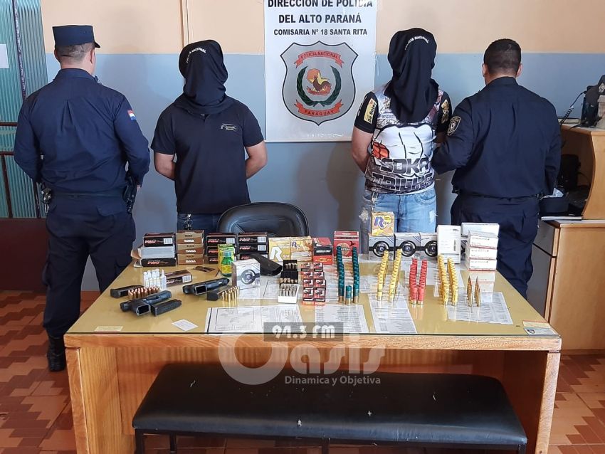 Santa Rita: Aprehenden a dos hombres con numerosas municiones y armas