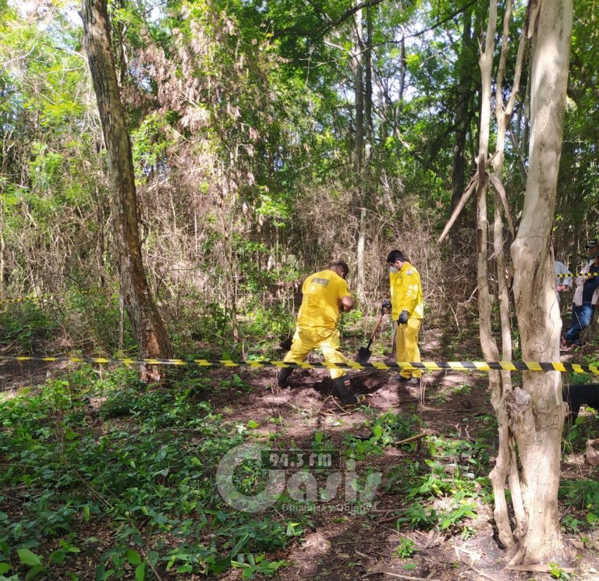 Hallan un cuerpo enterrado en una casa de retiro en Pedro Juan